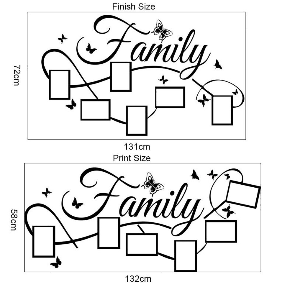 Family Photo Frame Wall Sticker Artist Home Decoration Home Room DecorWall Stickers Mural Family Photo Wall Sticker Mural