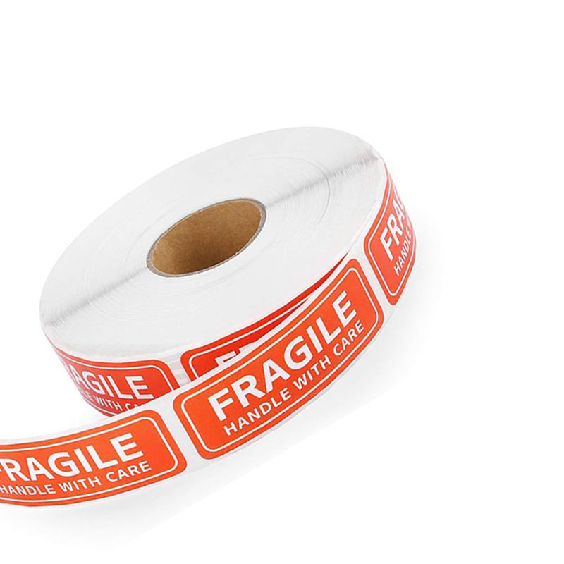 1 Roll Stickers Practical Durable Handy Adhesive Warning Sign Package Sign Fragile Warning Sticker Warning Decal (125Pcs/Roll)