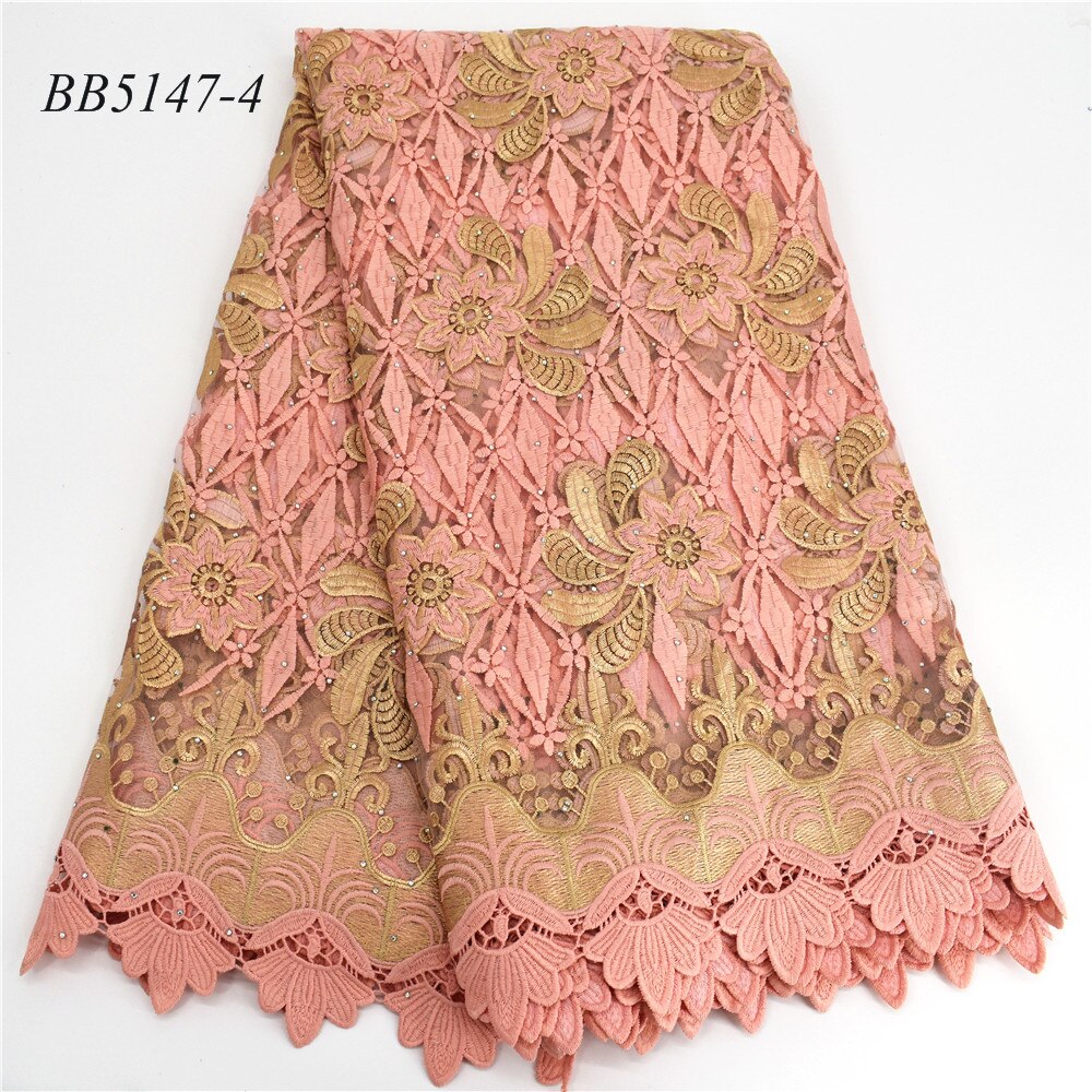 Fournitures de tissu en dentelle blanche et dorée de bonne , fil brodé, filet en dentelle avec pierres, 5 mètres pour fête