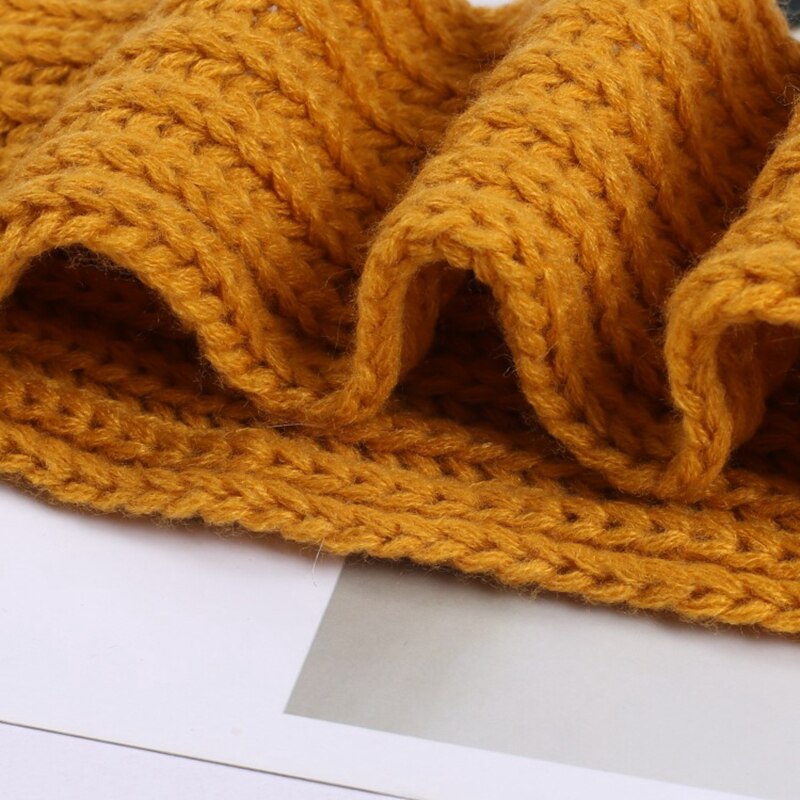 Baby tørklæde ørevarmer til børn efterår vinter tørklæder uldne strikkede piger dreng sælges farve tørklæde spædbarn hals wrap