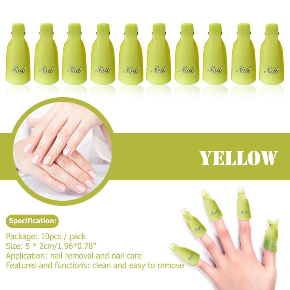 10pcs Foot Nail Polish Remover Plastic Toenail Clipper UV Gel Nail Tips Tool Resurrection Clip Cap for Women