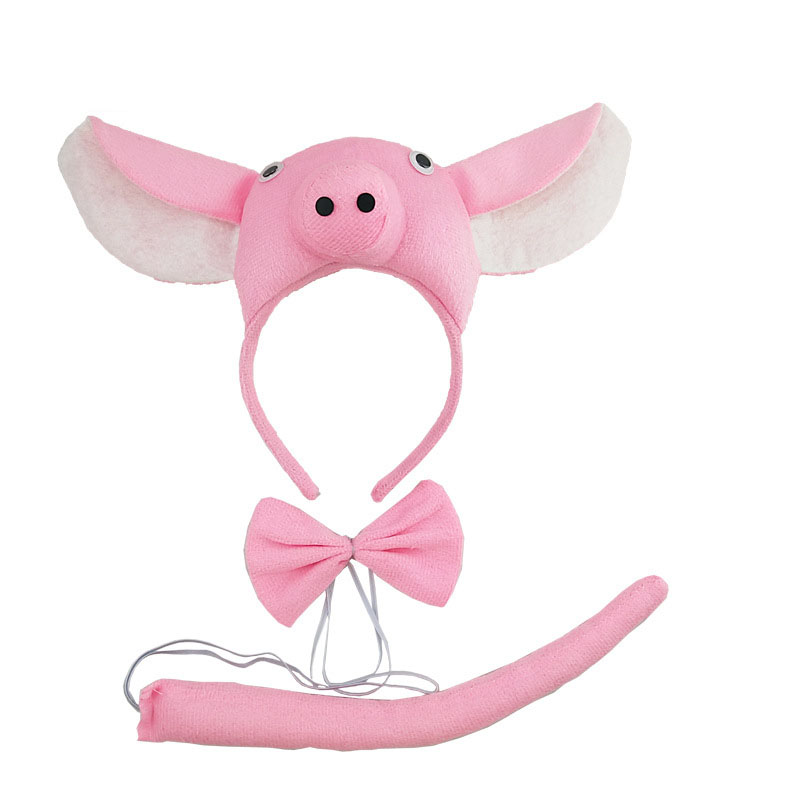 Ensemble de Tutu de Cochon pour Enfant et Adolescent, Jupe avec Bande de Sauna, Arc de Queue, Costume d'Halloween, ixà Thème Animal, 7 Pièces