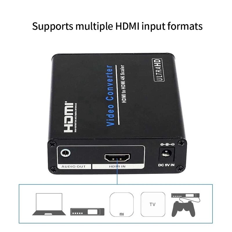 AM-9H20 Hdmi Naar Hdmi 4K Scaler Versterker Hdmi Down / Upscaler Converter Switch Hdtv Blue-Dvd Draagbare Eu plug