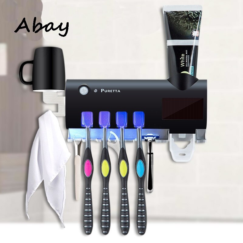 Abay 2 Kleuren Unplugged creatieve intelligente UV tandenborstel sterilisator rack tandenborstel desinfectie machine