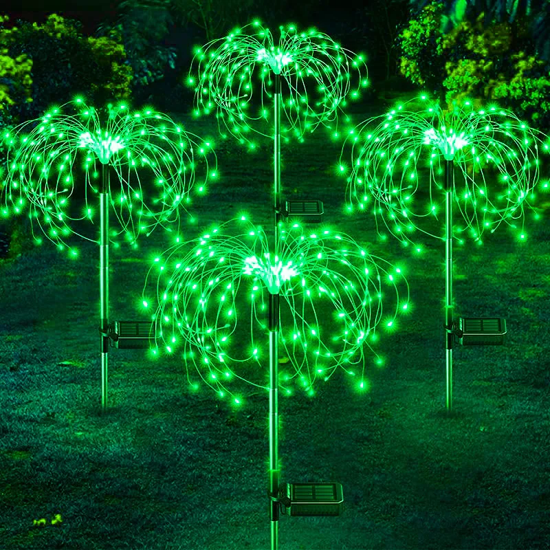 LED Solar Feuerwerk Lichter Garten Dekoration Lichterkette Wasserdichte Outdoor Löwenzahn Rasen Lampe für Garten Landschaft Rasen Dekor