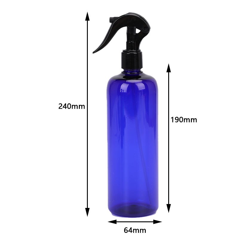 Botellas de espray de 500ml, botella rellenable Multicolor de plástico Sub-embotellado, contenedor vacío, herramienta dispensadora de maquillaje, 1 ud.