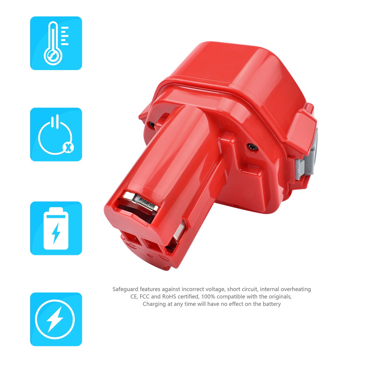 Turpow-batería recargable de 3000mAh para herramienta eléctrica Makita, pila de 12 V, PA12, 6270D, 6271D, 6227D, 6317D, 8270D, 4331D, L50