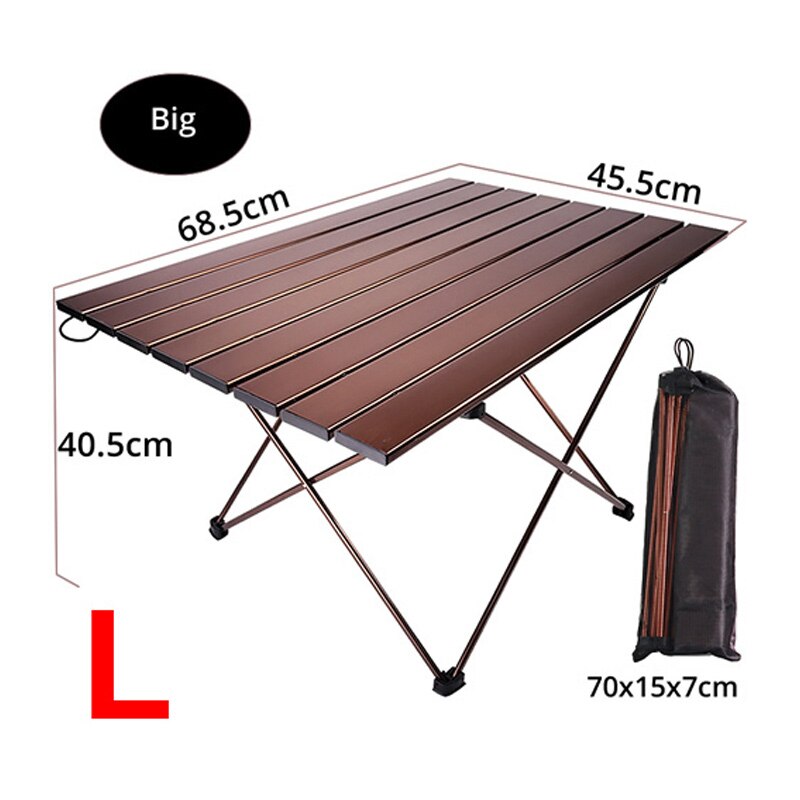 Outdoor Folding Aluminum Alloy Dining Table Camping Barbecue Table Casual Aluminum Plate Dining Table Large