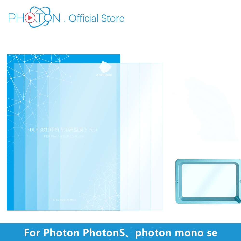 3D drucker Teil Photon 5 teile/verlieren FEP Film für Photon Photon S 140x200mm SLA/LCD Fep blätter 0,15-0,2mm