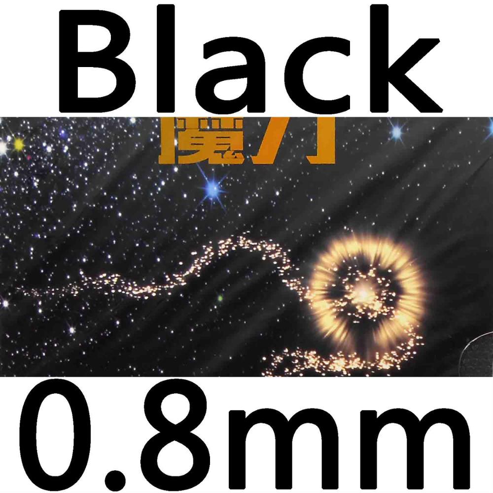 KTL Magic Power Half Long Pips Out Table Tennis Rubber with Sponge: Black 0.8mm