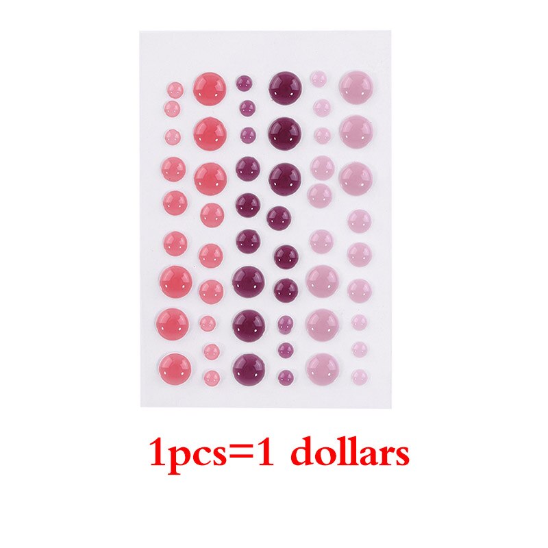 Enamel Dot Self Adhesive Sprinkles Enamel Dots Resin Sticker for Scrapbooking DIY Crafts Card Making Decoration: Picture 22