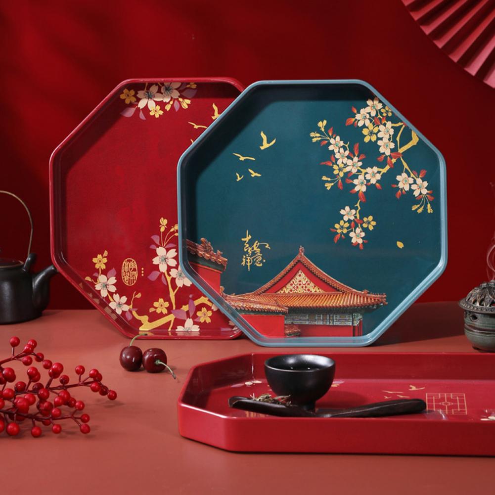 Chinese Traditionele Thee Lade Vierkante/Ronde Tafel Dienblad Voedsel Plaat Bruiloft Decoratie Plateau De Serviceподнос Для Декора