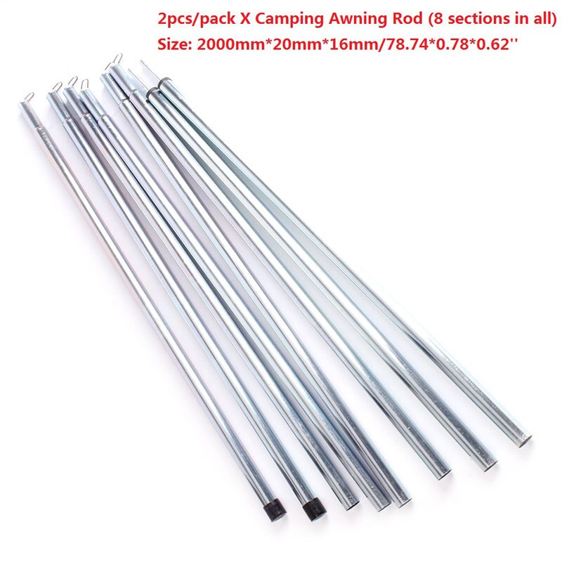 Outdoor Multifunction Tent Pole Camping Awning Rod Stand Extending Door Iron Frame Canopy Hallway Rod Tent Accessories: A