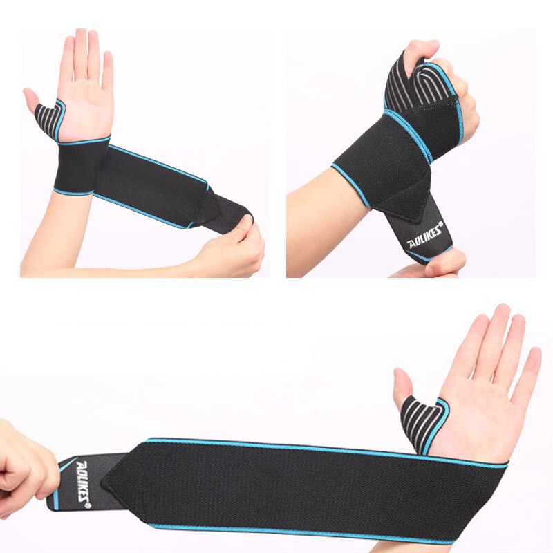 50cm justerbara armband sport kondition tyngdlyftning elastisk handledsband bandage bracer handskar träning gymskydd wen kvinnor