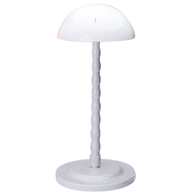 Wig Stands Plastic Hat Display Wig Head Holders Mannequin Head/Stand Portable Wig Stand Use Hat for Styling Drying Display: White