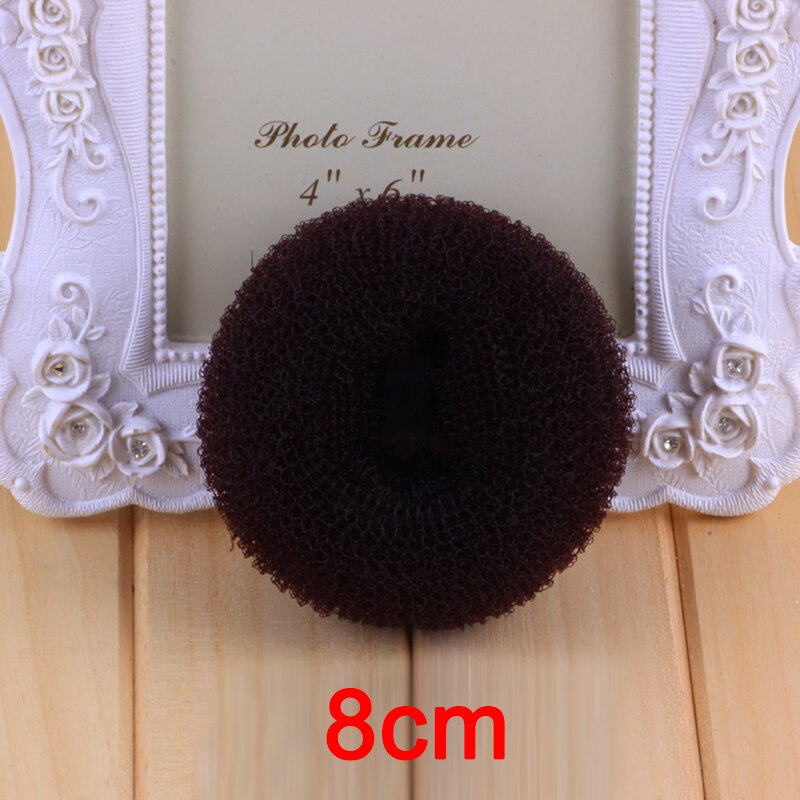 3 størrelser hårstyling doughnut bolle maker ring stil bolle knasende sok pof bump værktøj praktisk hårværktøj til skønhed: L kaffe 9cm
