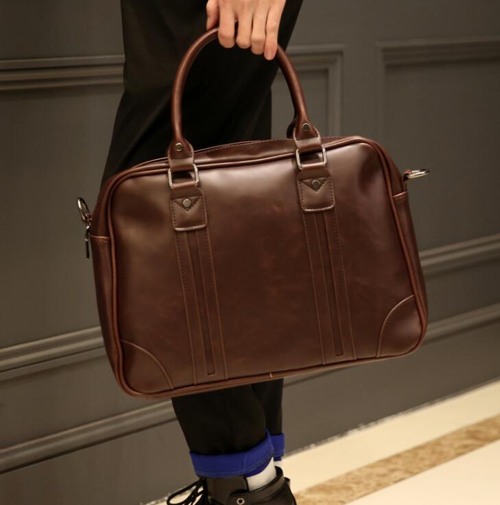 Sac à main en PU européen et américain pour hommes, sacoche d'affaires, pochette pour ordinateur