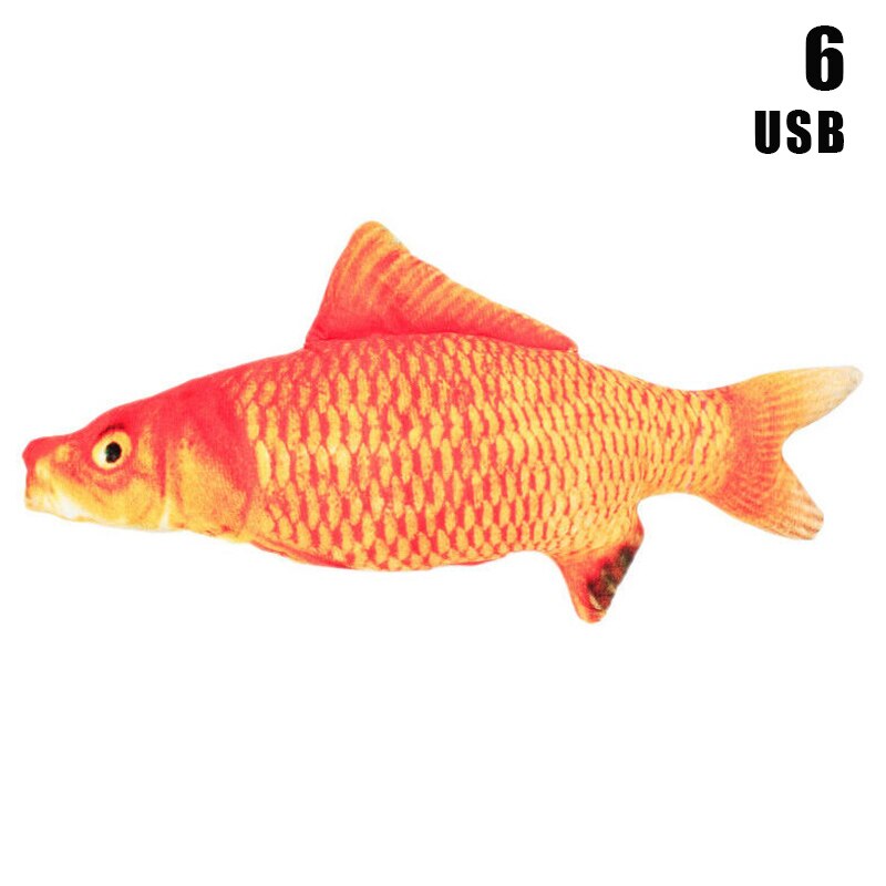 Cat Electric Wagging Fish Toy Chew Resistant Realistic Simulation Fish Plush Stuffed Toy Best Price