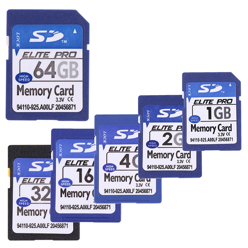 1 tarjeta SD de 1GB, 2GB, 4GB, 8GB, 16GB, 32GB, 64GB, tarjeta de memoria Flash Digital segura con funda protectora de joya
