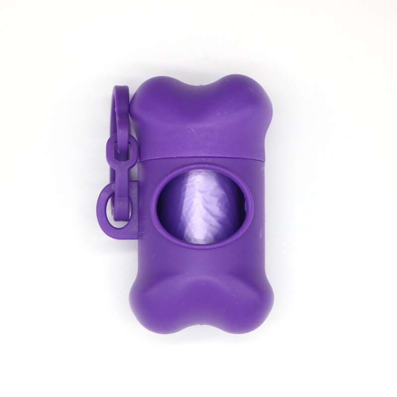 distributeur de sac de merde pour chien en forme d'os distributeurs de sac à ordures: purple
