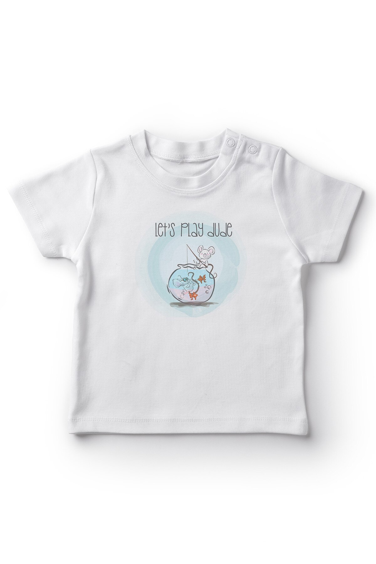 Angemiel Baby Let 'S Play Pal Schrijven Leuke Muizen Meisjes Baby T-shirt Wit