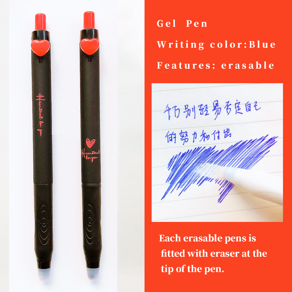 6/10 Colors Ballpoint Pen Cartoon Love 0.5mm Colorful Ink Gel Pens Silicone Kawaii Pens School Office Supplies Korean Stationery: light green