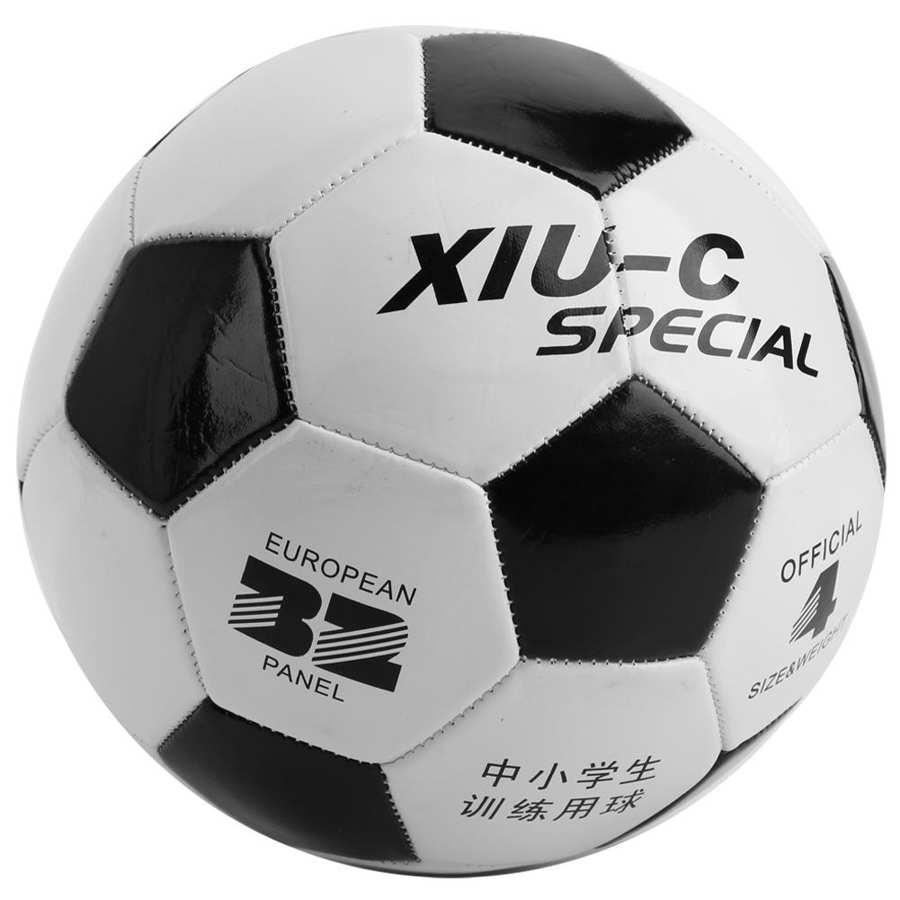 Size 4 Football Black White Soccer PVC Sport Training Football For Outdoor Champion Team Match Training Soccer Ball