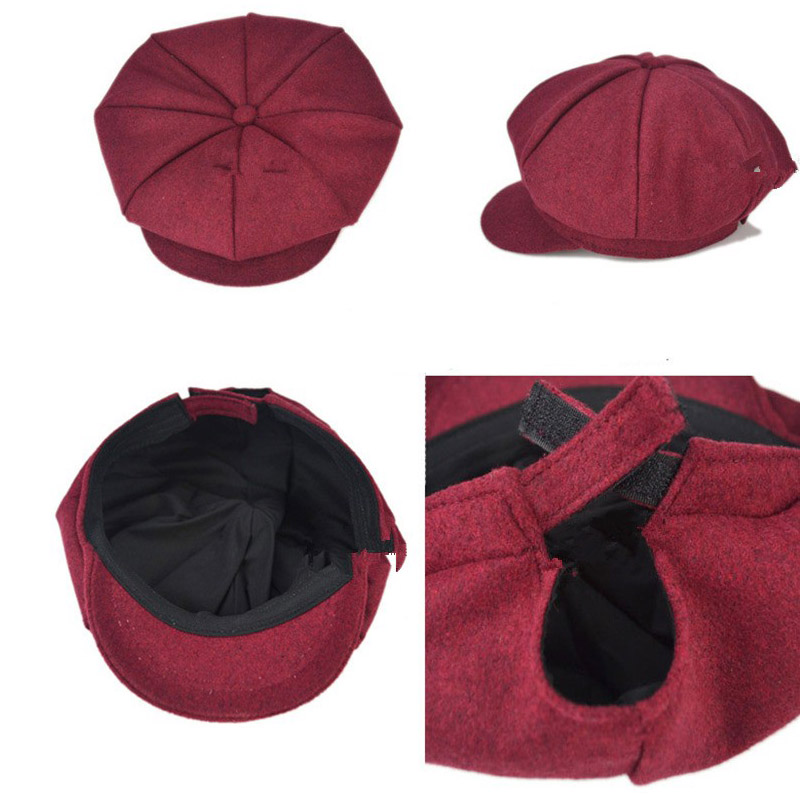 Boina plana para bebé, niño y niña gorro para, gorro plano, color rojo, negro, gris, 2-6 años