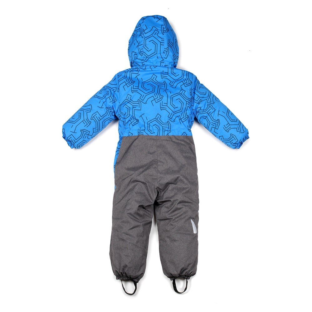 Moomin Jongens Winter Romper Enkele Breasted Jongens Winter Kleding Hooded Blue Geometrische Baby Jongens Winter Warm Snowsuit