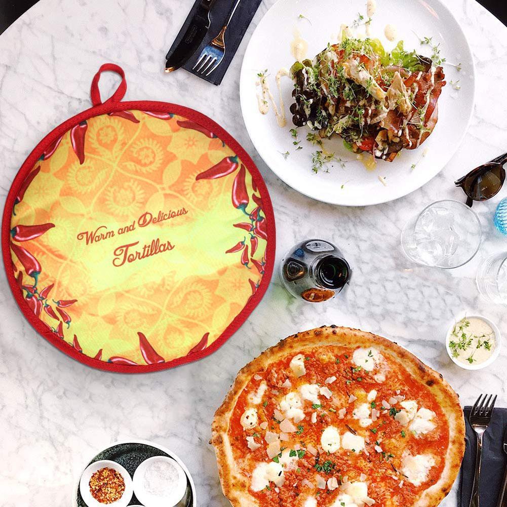 30cm Warmer Pouch Microwave Oven Lunch Bag Tortilla Warmer Insulated Safe Cotton Fabric Pouch, Food Warmer Holde Durable Baskets