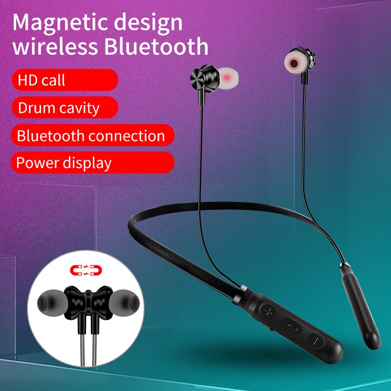 Magnetic Wireless Bluetooth 5.0 Earphones Neckband Stereo Headset Handsfree Waterproof Earbuds Headphones With Mic earpiece