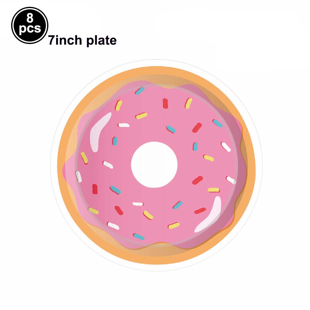 Donuts Dinner Plates Party Supplies Tableware Napkins Donut Tablecloth Donut Grow Up Birthday Party Baby Shower Decorations: Orange