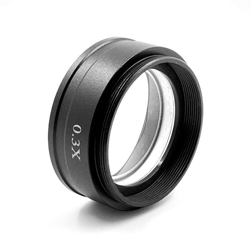 0.3X M42 M48 M50 Microscopio Barlow Auxiliary Objectief Werkafstand 287 Mm Extender Lens Voor Stereo Microscoop
