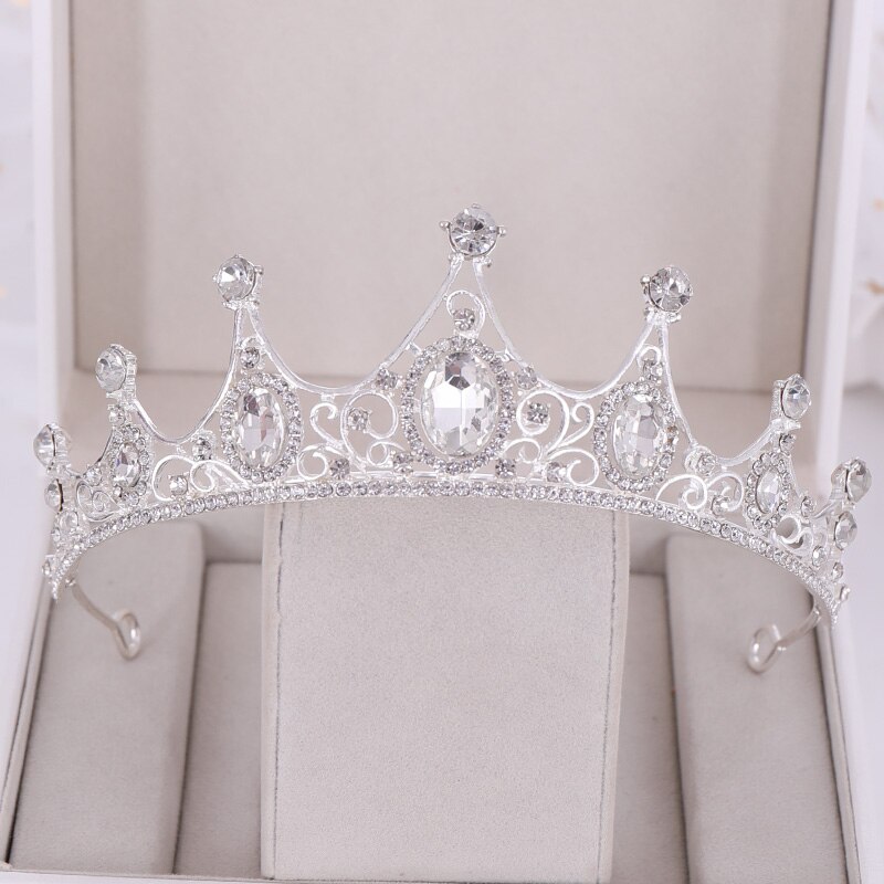 Bruiloft Haar Accessoires Barok Rhinestone Crystal Crown Wedding Crown Hoofdtooi Bridal Crown Bruids Haaraccessoires Tiara