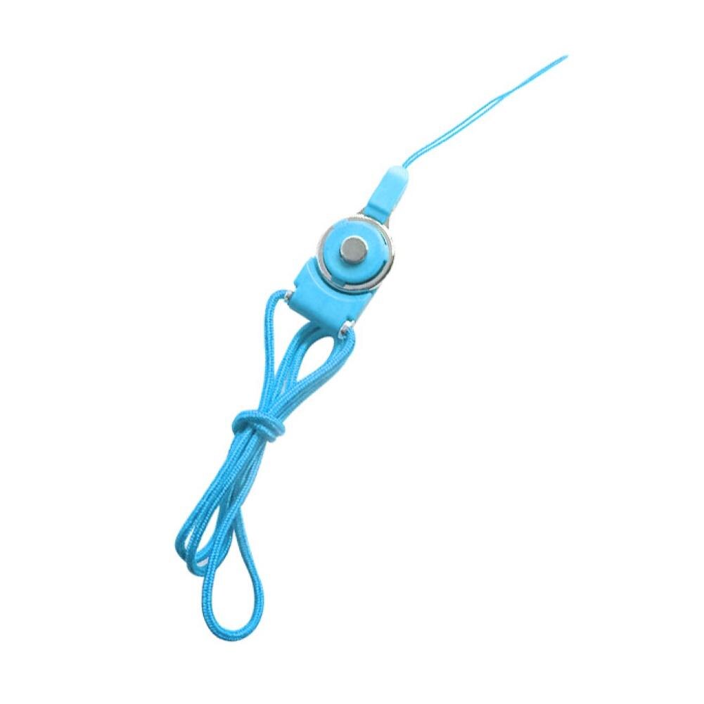 Ring Gesp Afneembare Mobiele Telefoon Case Twee-In-een Universele Lanyard Gevlochten Hals Lanyard: Light Blue