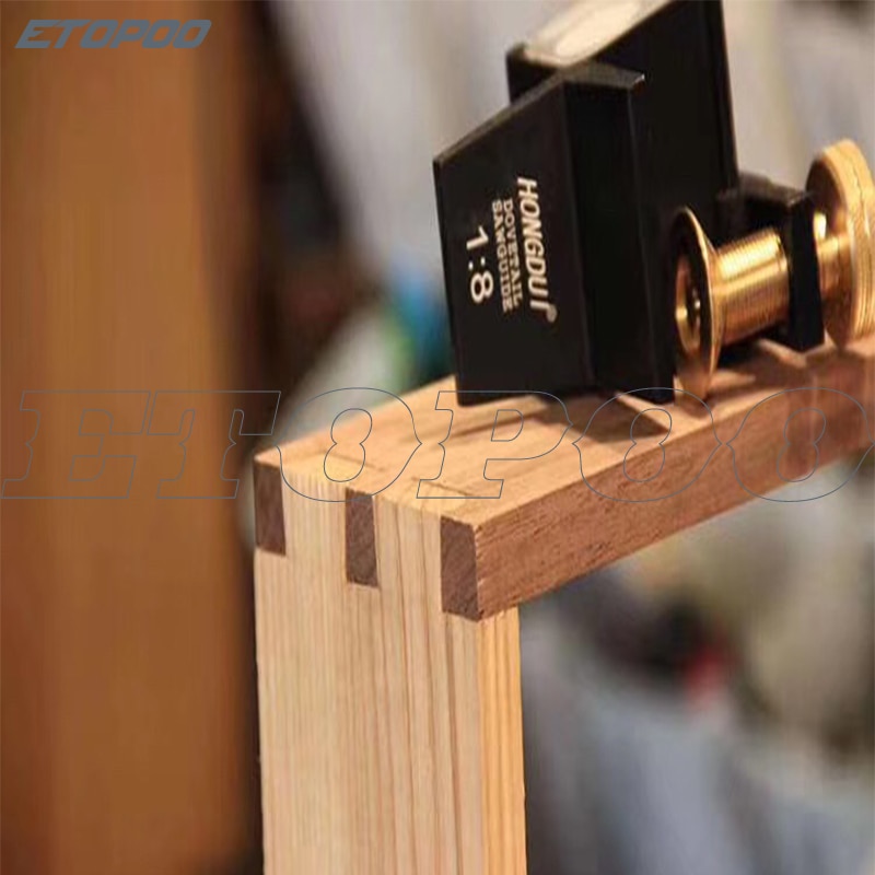 Adjust Dovetail Scribing Gauge 1:4 1:6 1:7 1:8 90degree Magnet Marker Woodworking Carpenter Measuring Tool Graduated Scales