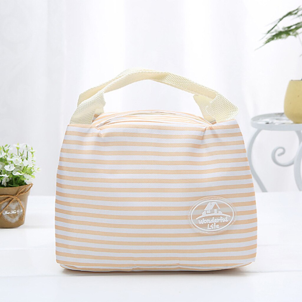 Lunch Bag Thermal Insulated Lunch Box For Kid Women Men Tote Cooler Zipper Bag Bento Lunch Pouch Storage Bags