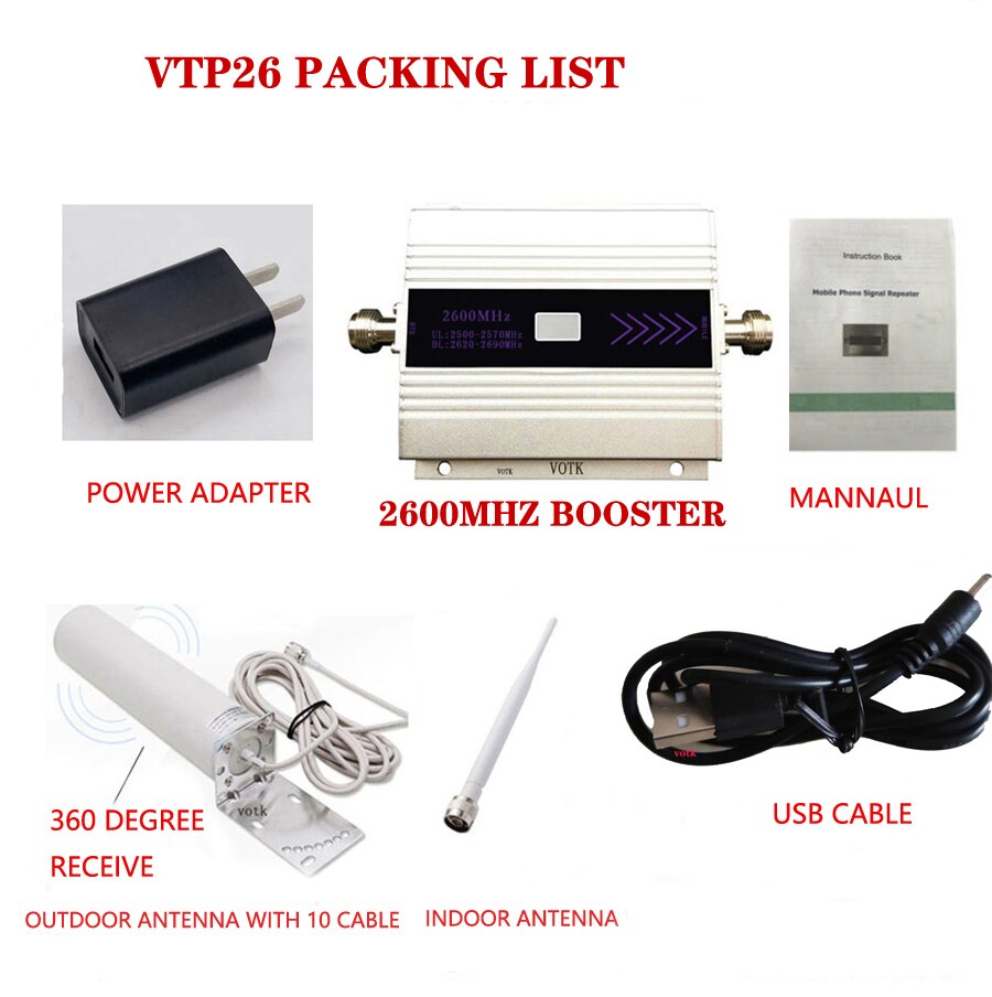3G GSM Signal Booster 1800MZH 4GLTE praktisch Wcdma 2100MHZ Verstärker praktisch Verstärker: VTP26