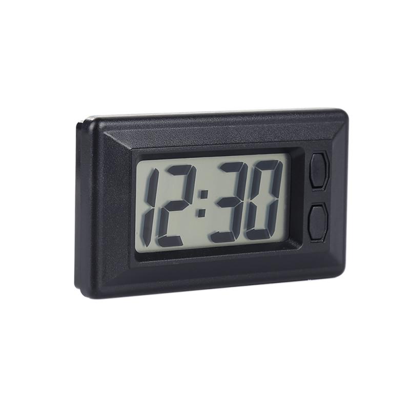 Draagbare Mini Digitale Auto Elektronische Klok Elektronische Horloge Lcd Display Digitale Klok Voor Dashboard Automotive Accessoires