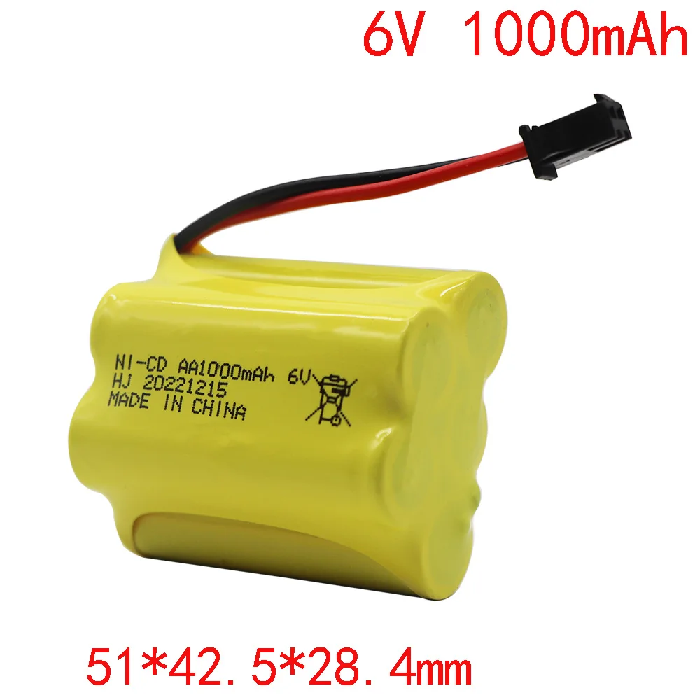 4.8 V/6 V/7.2 V Ni-CD Batterij Oplaadbare Batterij AA Batterij Gebruikt voor Speelgoedauto Dump Truck Vierwielaandrijving Legering Klimmen Auto: YELLOW