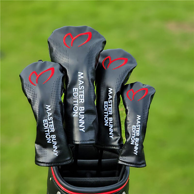 Golf Woods Headcovers Covers For Driver Fairway Hybrid 135H Clubs Set Heads PU Leather Unisex Protector Golf Accessories