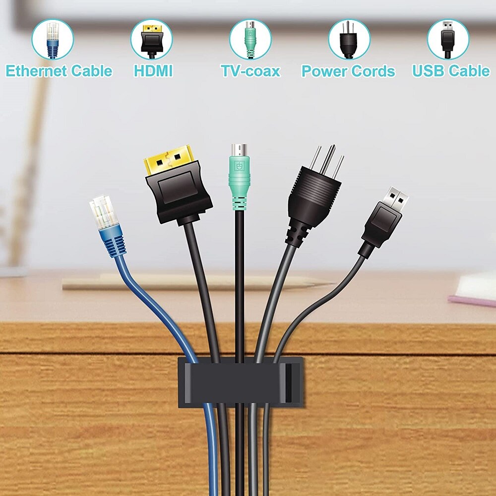 Kabel Organizer Usb Kabelhaspel Desktop Workstation Netjes Beheer Clip Draad Houder Voor Opladen Lijn Computer Muis Hoofdtelefoon