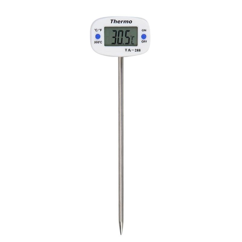 Food Probe Thermometer Stainless Steel Electronic Digital BBQ Meat Thermometer Rotatable Temperature Test Tool