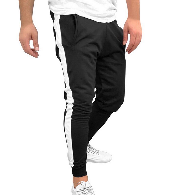 VERTVIE pantalon décontracté survêtement rue Hip Hop Jogging Fitness vêtements de sport pantalon de survêtement rayures pantalon de Jogging: 1 / XXL