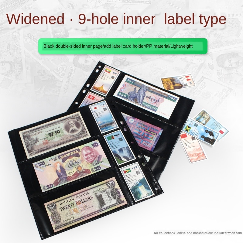 Label-Type Wereld Bankbiljet Folder Binnenpagina 'S