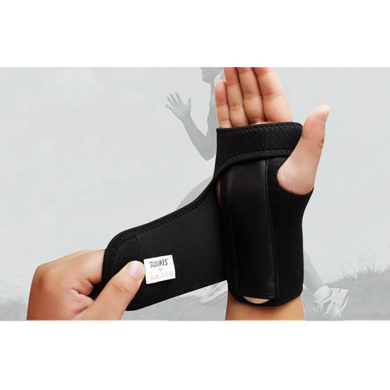 Detachable Steel Splint Wrist Sprain Support Sports Brace Protector With Steel Plate