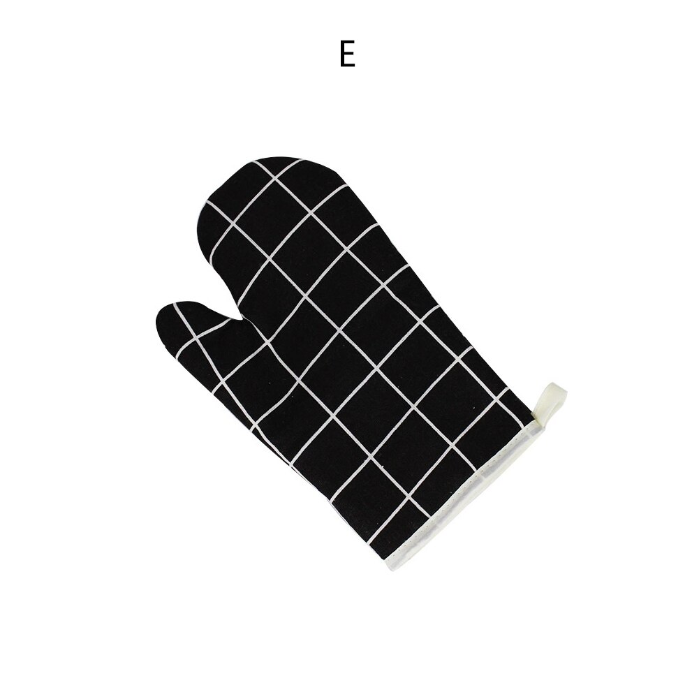 Guante de algodón para el horno guantes antideslizantes aislantes antideslizantes para cocina guante de horno microondas: E