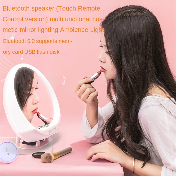 Speaker Ambience Light Remote Control Audio Led Fill Light Cosmetic Mirror Bluetooth Speaker