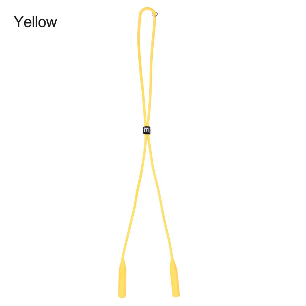 Glasses Accessories Sports Silicone Glasses Chain Eyeglasses Rope Glasses Strap Eyewear Lanyard Neck Cord: Yellow