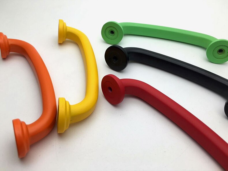 Tirador colorido de 3,75 ''para cajón, manija de la puerta del armario, Tiradores para vestidor, tiradores para niños, color azul amarillo, naranja, rojo, rosa, muebles de 96mm